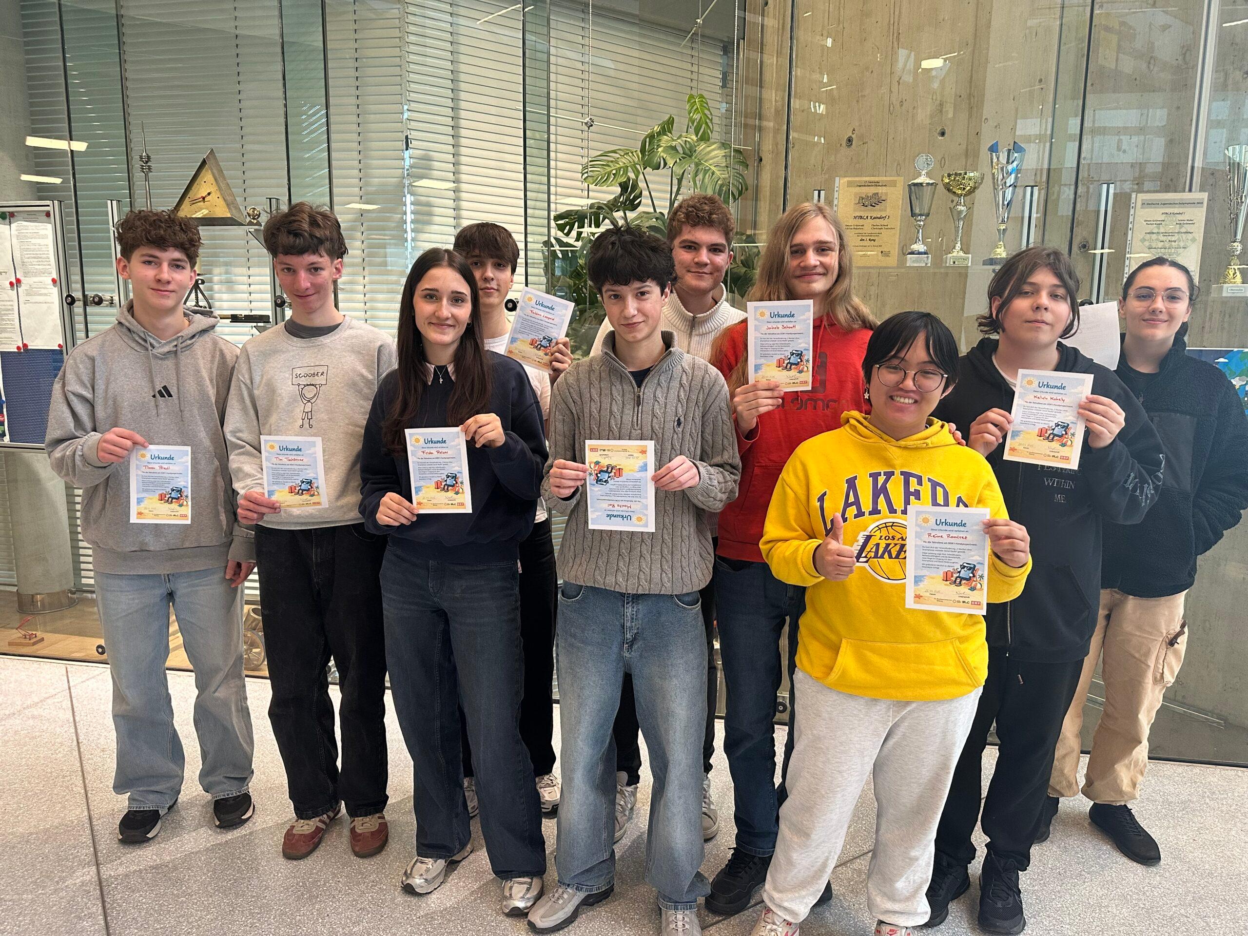 Erfolgreiche Teilnahme am Handyexperiment